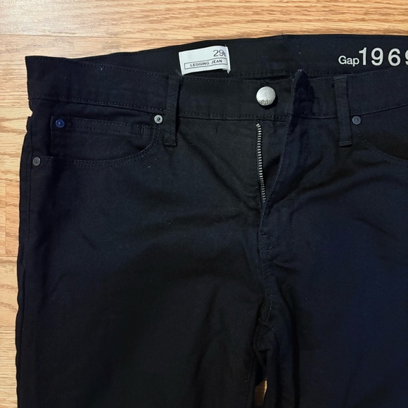 GAP 1969 Women's Black Legging Jeans Size 29 L - Picture 6 of 12